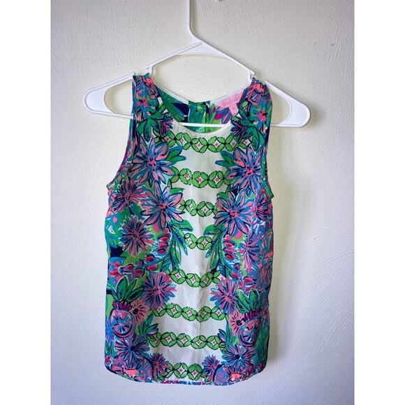 Lilly Pulitzer Silk Iona Shell Resort Tank 92268 size XS - Picture 3 of 10